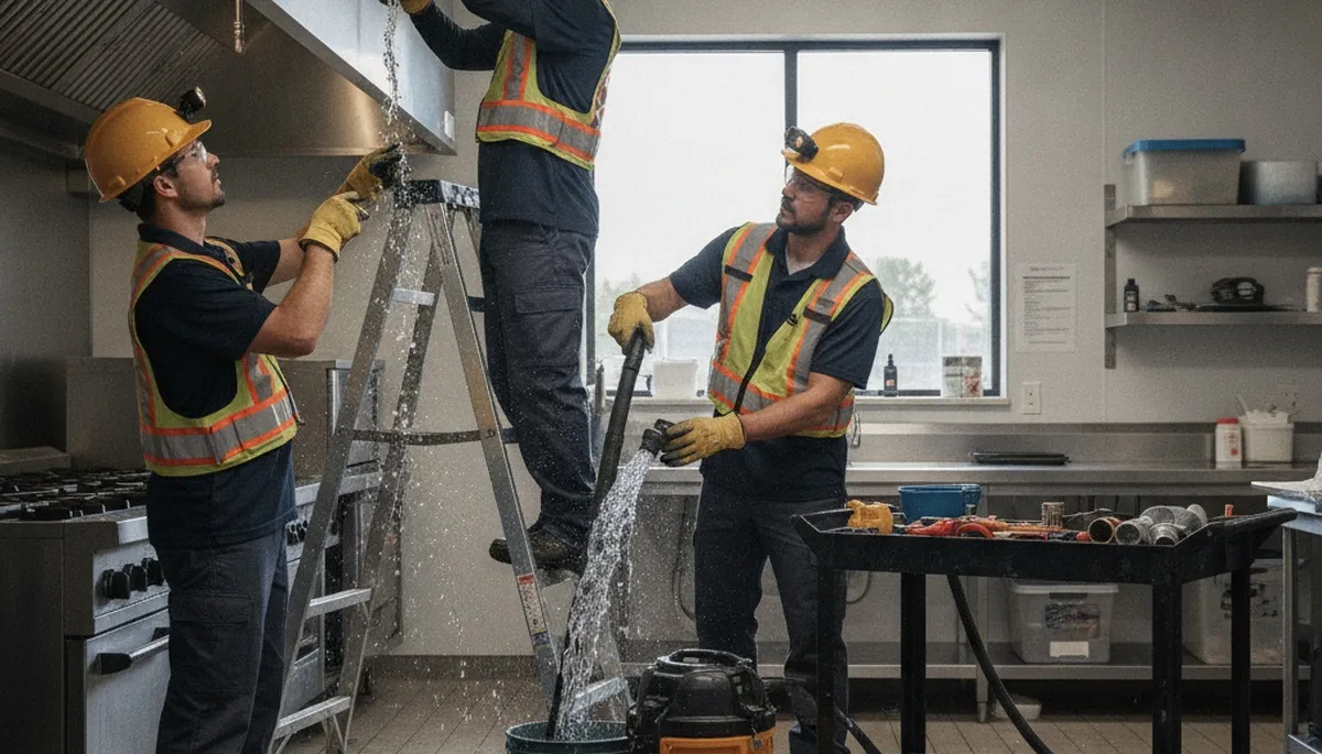 Emergency plumber repairing burst pipe in Naperville, IL home