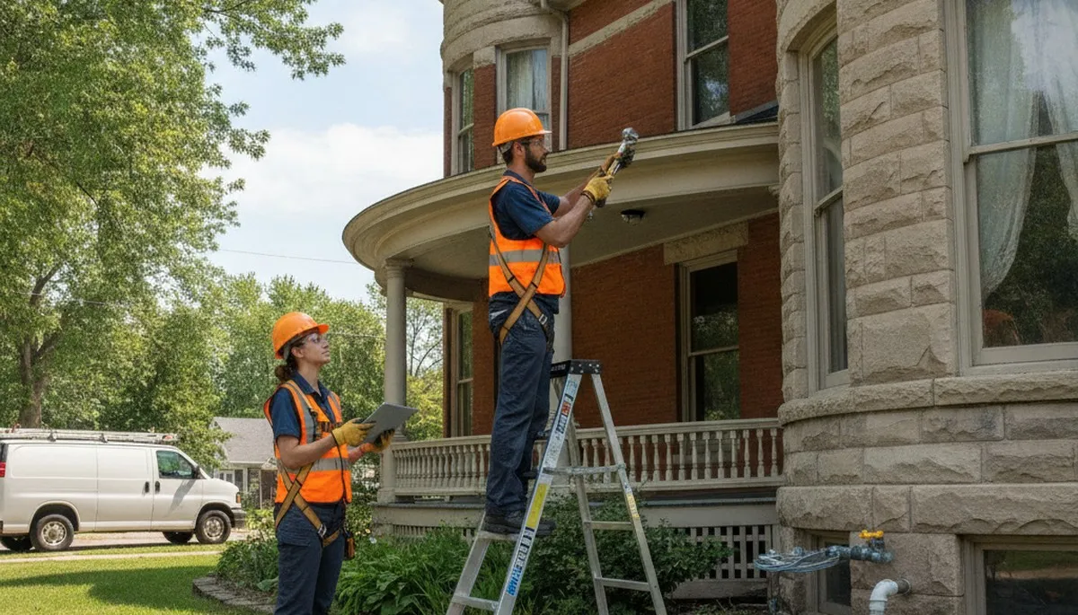 Plumber repairing plumbing in Naperville, IL for a local plumbing repair service