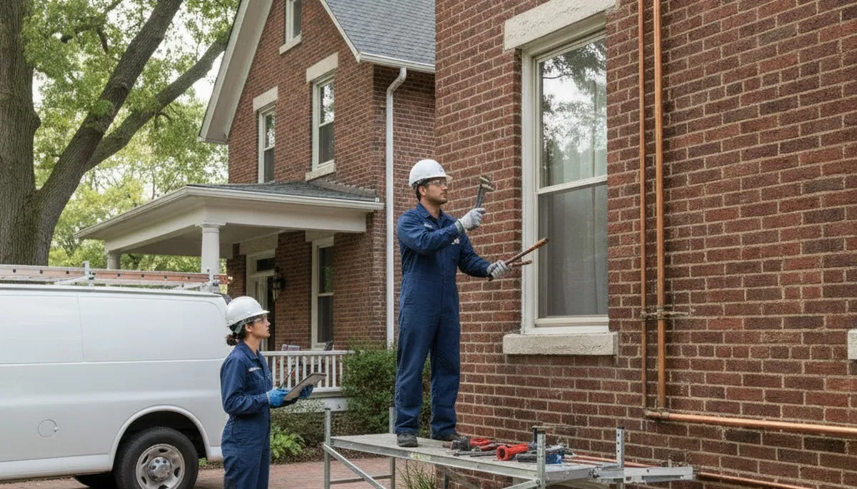 Professional plumber providing repair service in Naperville, IL for a local plumbing business