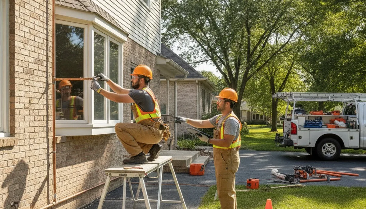 Plumber repairing a pipe in Naperville, IL for professional plumbing repair services