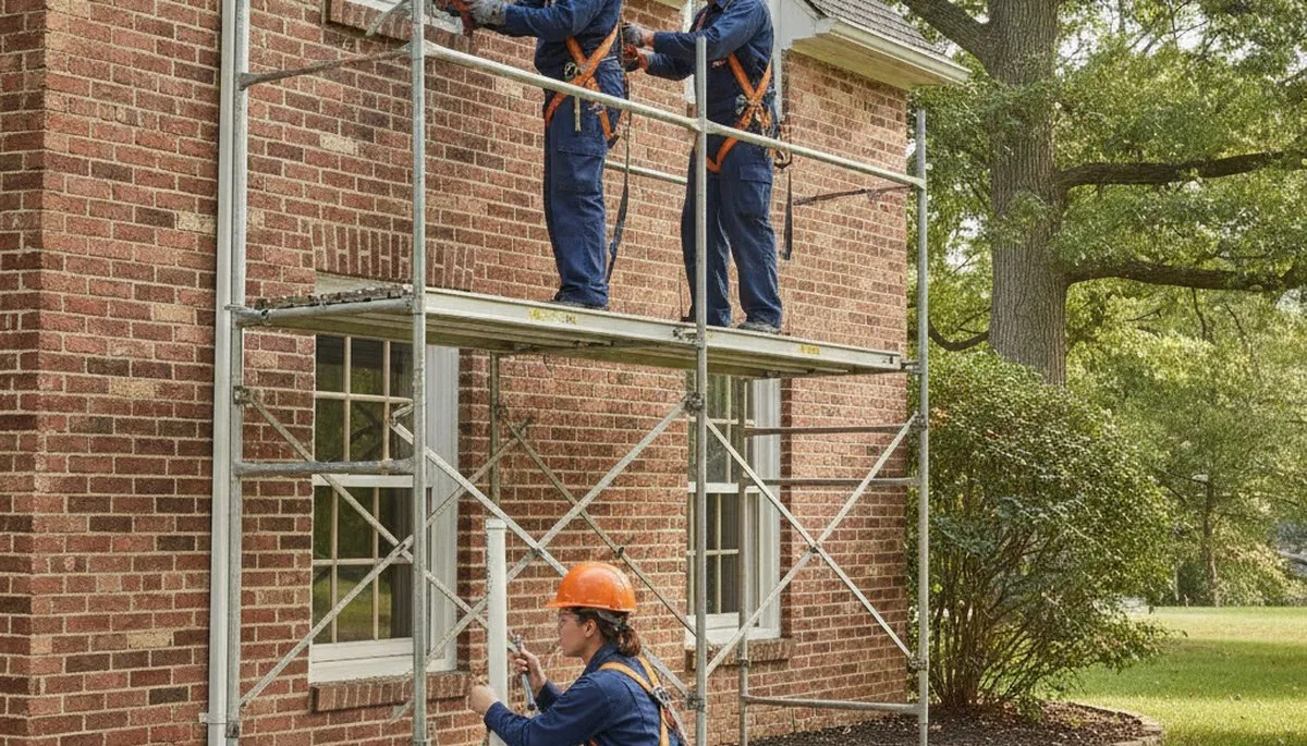 Naperville, IL plumbing repair technician servicing a residential pipe leak