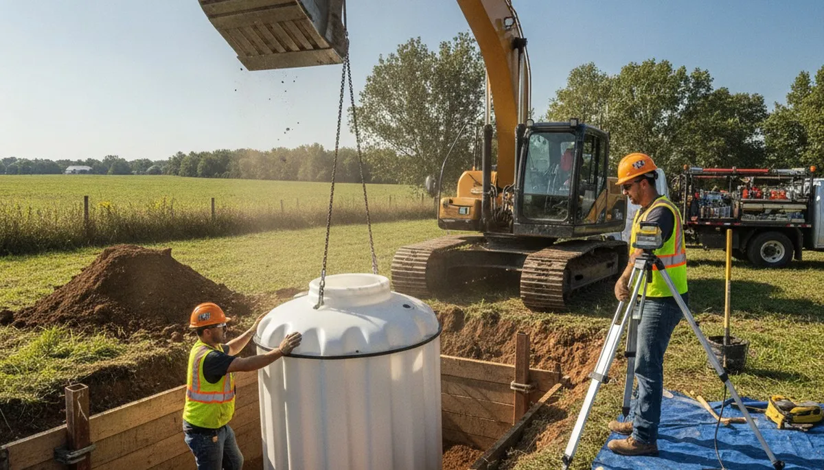 Septic tank installation service for Naperville, IL homes by On Call Plumbers